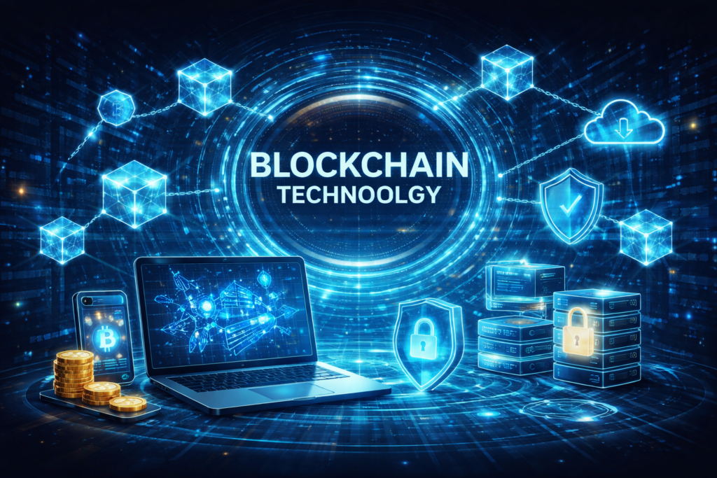 Blockchain technology for secure transactions, decentralized systems, and digital data security