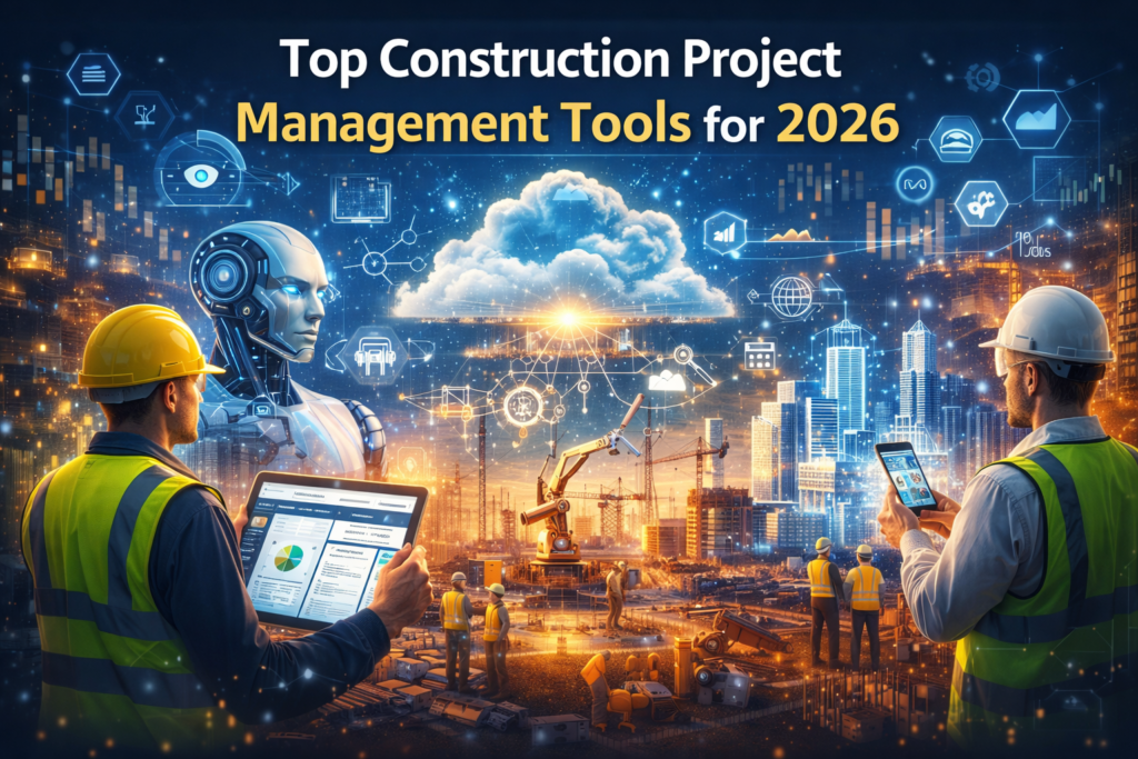 Current image: Top Construction Project Management Tools for 2026 construction software dashboard