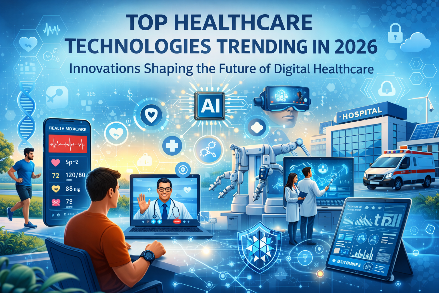 Top Healthcare Technologies Trending in 2026 AI telemedicine wearable devices digital healthcare USA