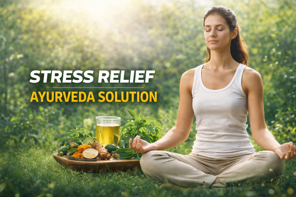 ayurvedic solution for stress in modern life meditation concept