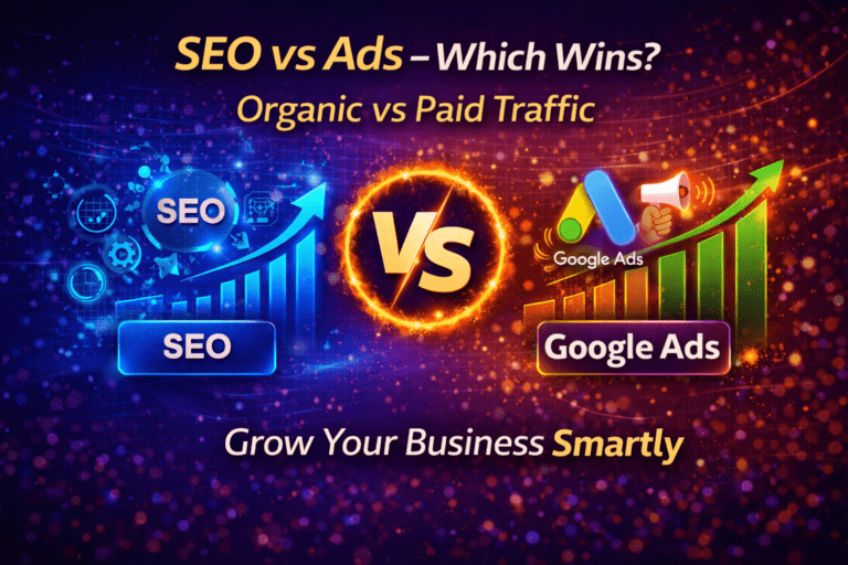 SEO vs Google Ads which is better for business growth comparing organic vs paid traffic strategies