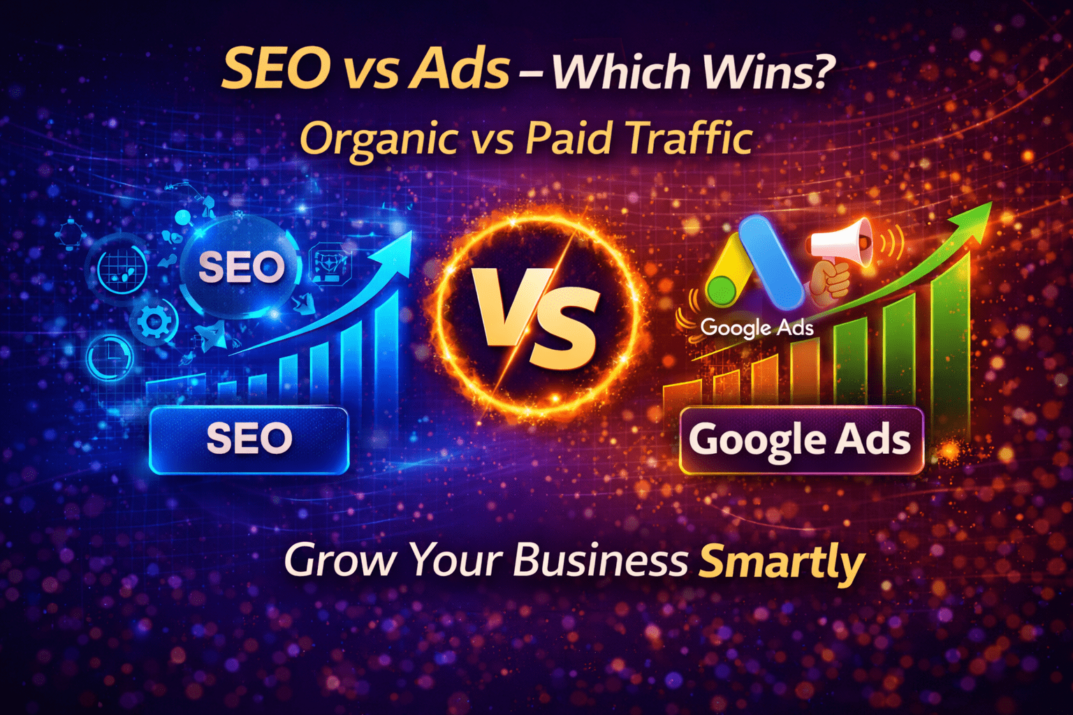 SEO vs Google Ads which is better for business growth comparing organic vs paid traffic strategies
