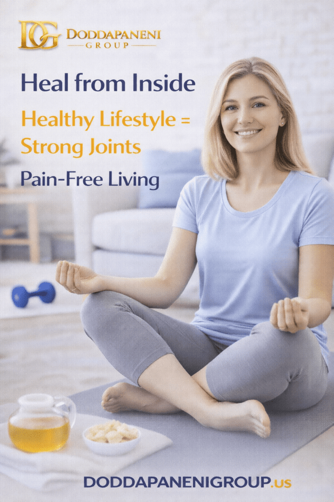 Current image: healthy lifestyle for strong joints with natural healing, pain free living, and joint health improvement at home
