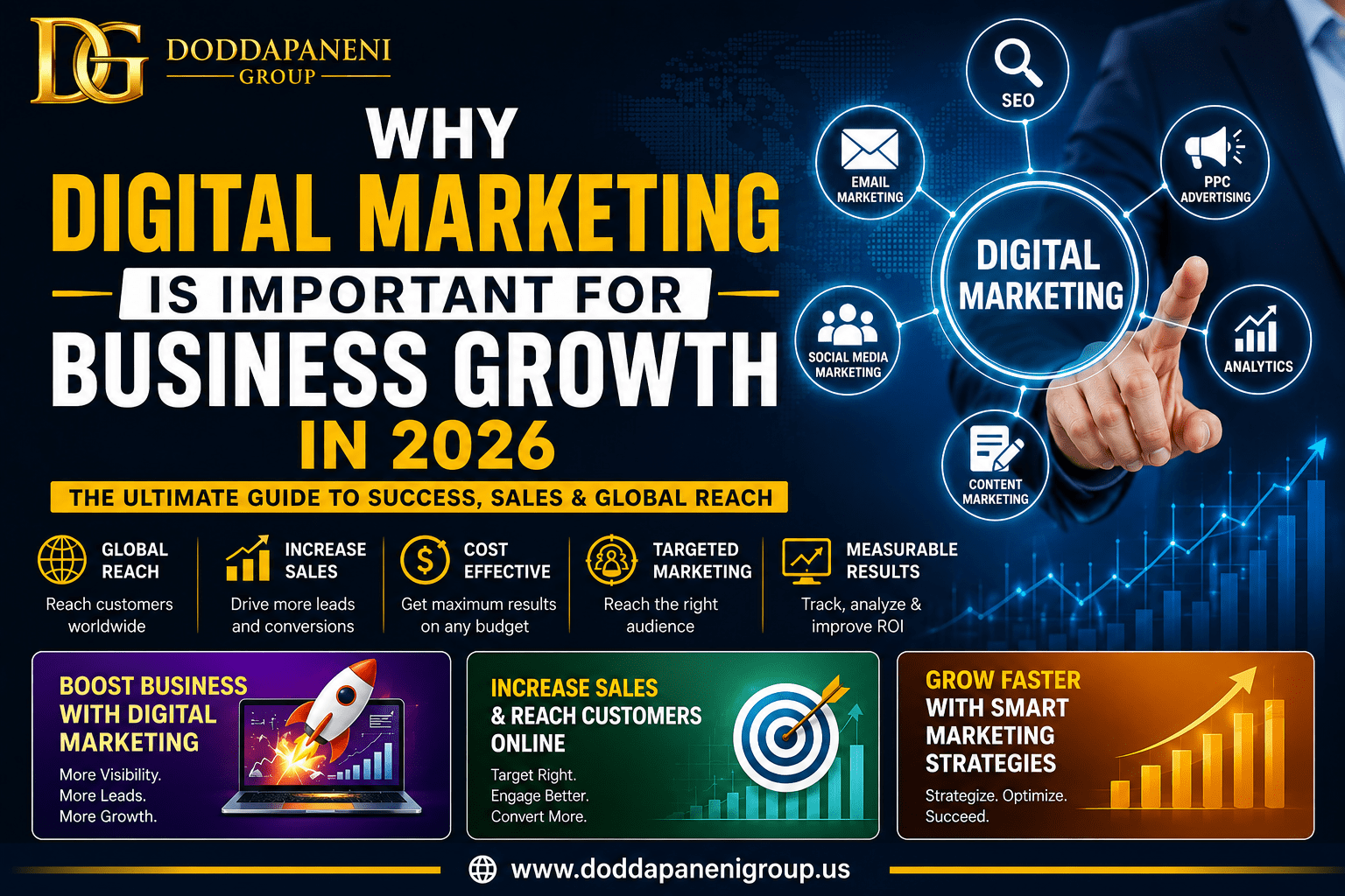 why digital marketing is important for business growth in 2026 digital marketing strategies SEO social media PPC analytics