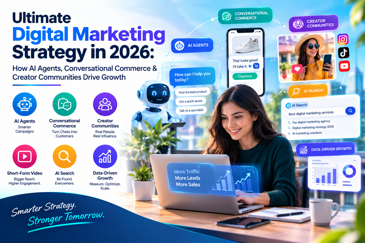Ultimate digital marketing strategy in 2026 with AI agents creator marketing and conversational commerce